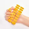 2024# Semi-gezoemde gelnagelstickers Langdurige vaste kleur nagels strips manicure gel sticker 16Tips 240509