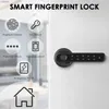 Smart Lock Biometryczny odcisk palca Inteligentna blokada drzwi elektroniczna cyfrowa zamek drzwi z hasłem Tuya Bezprodurz Bezpieczny uchwyt drzwi WX