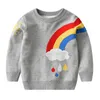 Ensembles Jumping Meters 3-7t arc-en-ciel à manches longues Nouvelles Arrivées Girls Automne Wincm Childrens Sweethirt Baby Clothing Q240508