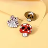 Spille Scheletro Skull Scheletro Fungo Fungo fantasma Russula Pins Broche Spille Bassughi Batteni di Halloween Kids Gioielli