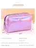 Cosmetic Bags Solid Color Laser Bag Ins Wind PVC Waterproof Wash Storage Makeup Gift Pouch Travel Organizer