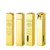 Creative Gold Brick Gold Bar Direct Injection Lighter Metal Windproof Gas Ofylld cigarettändare grossist