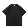 Camisetas masculinas preto branco gsm 300/500g camiseta de algodão pesada de serviço pesado espessado no pescoço redondo mangas curtas três camisetas de meia manga