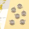 Charms Spider Web Pendentids for Oree Oree Ored Hobbies and Crafts Materials Bijoux à la mode 14x17 mm 20pcs Couleur argentée antique