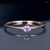 Cluster Rings Koreaanse stijl Vrouwen Ring zilveren sieraden met roze zirkon edelsteen roségouden kleur open vinger voor meisje bruiloftsfeestje cadeau