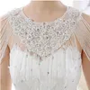 Wraps Jackets 2021 Top Sale Luxurious Crystal Rhinestone Bling Bridal White Lace Wedding Shawl Jacket Bolero Wrap 271x