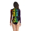 Dames badmode Nadanbao Halloween vrouwen sexy zwempak één stuk zwempak vrouwelijke mode schedel print zomer strand feestje bodysuit