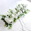 装飾的な花100cmローズ人工花列結婚式のテーブルセンターピースdiy壁アーチ装飾配置フローラル