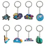 Anahtarlıklar Landards Blue Serisi Keychain Çift Sırt Çantası Anahtar Zincirleri Kadınlar İçin Serin Renk Karakter Karakter Karakter Karakter