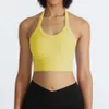 Lu Bra Yoga Align Tank Top Ribbed Halterneck Absorbing Pushup Yoga Fiess Sports Bremon ll Workout Gym Woman