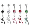 D0067 Browning Deer Belly Navel Button Ring Mix Colors0122288471