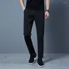 Herrenhosen 2024 Casual Business Stretch Slim Fit Elastic Taila Korean klassische blau schwarze graue männliche Markenhose