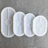 Diy Oval Tray Cement Silicone Mögel Betong Gips Er Pottery Mold Home Decoration Handgjorda Crafts Drevent 240508