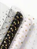 50cm5Y Love Star Glitter Tulle Roll Spool Craft Wedding Party Decoration Bouquet Wrap Organza Sheer Gauze Table Runner2422553