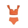 Bikinis sexy de roupas de banho feminina sets mulheres push up swims de praia e saia três peças banheiros maiô de maiô de moda Monokini tankinis