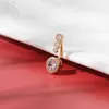 Anéis do umbigo ZS 1 peça cor dourada colorido aço inoxidável anel de anel de flores Coração CZ CRISTAL NEBELENTE BULTINE RINGS PIERCINGS BORBORILFLY NAVEL 14G D240509