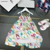 NEUE BABY ROCK SCHLANGE DESIGN Prinzessin Kleid Größe 100-160 cm Kinder Designer Kleidung Buntes Brief Printing Girls Party Dress 24APRIL