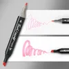 24-120 Farben Marker Pinselstifte Set Doppel-End-Ölkunstmarker für das Malerei Zeichnen Manga School Kunstbedarf Schüler Schreibwaren 240506