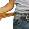 Выгравированный подлинный кожаный мужский ремень теперь вы подумаете обо мне, когда вы снимаете свои брюки персонализированные подарки на заказ 240507