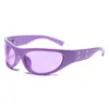 Солнцезащитные очки, стильные для мужчин, корейский панк y2k uv400 защита женских солнечных очков велосипед
