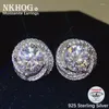 Stud -oorbellen Nkhog Real 6cttw Moissanite D Color Women 925 Sterling Silver Ear PLATED 18K Gold Party Gift Fine Jewelry Gra