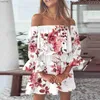 Robes décontractées de base Bohemian Womens 2023 Été Sexy Sexy Ampression Flash Sleeves Tuned Robe Womens Mini Sundress Vestido XW