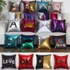 Case Mermaid Magic Pillow werfen reversible Pailletten Dekorative Kissenabdeckung Kissenbezug für Couchsofa Bett Weihnachtsgeschenke x 16 Zoll Hülle