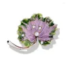 Broches Broche de feuilles de lotus perle créative pour femmes châle de tempérament châle féminin bouton corsage de la soie