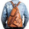 Torby szkolne mężczyźni oryginalne skórzane plecak torba bagażowa plecak podróż swobodny retro mężczyzna