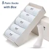 Herrensocken Urgot Brand 5 Paare Pairs Cotton Gift Box Business Damen Middle Tube Herbst und Winter Factory Outlet