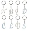 Articles de nouveauté White Large Letters Keledchain Keychains Party Favors Key Chain Ring Christmas Gift for Fans Kids Keyring SCHOOLB OTDWP