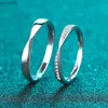 Paar ringen smyoue% 925 sterling zilveren mosonietring voor heren paren valentijnsdag geschenk platina vergulde unisex ring wx