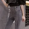 Jeans femminile femminile 2024 primavera d'autunno denim femminile ad alta vita pantaloni a mazza vintage donne signore jeans lady stent skinny pantaloni g65