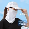 Halsdukar fast färg silkmask sol Prov Bibb UV Skydd Solskyddsmedel ansikte halsduk Sköld hängande öronhal Wrap Cover Women