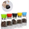 Zout- en pepermolenmolen Glass Pepper molen Shaker Spice Zout Container Koeperpot Holder Nieuwe keramische slijpflessen B713