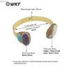 Chaîne WT-MPB088 Wkt Amazing magnifique bracelet à double pierre 18K Gold plaqué Natural Sunshine Stone Pearl réglable XW