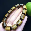 Braccialetti di collegamento 12mm giallo naturale tigre pietra pietra pietra perle braccialetto donne belle gioielli colorati di moda di energia cristallina 1 pcs