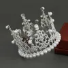 Chinese stijlproducten Metaal Ronde Crown Cake Topper Rhinestone Hair Crown Cupcakes Baking Decoraties voor verjaardagsfeestje Wedding Bridal Tiara Hoofdkleding