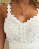 Tanks pour femmes 2024 femmes chic sangles épaisses en dentelle de dentelle fleur de fleur caricure sans manches camis d'été blanc