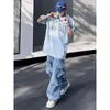 Herenbroek Houzhou y2k heren vrachtbroek hiphop harajuku parachute vrachtheren blauw Japan