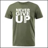 Men's T-Shirts You will never walk alone mens T-shirts never give up on O-neck mens T-shirts casual cotton mens shirts summer tops wholesale of mens T-shirts d240509