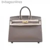 AAA высококачественные сумки Hremms Designer Luxury Original Brand Bags New Dimbag Birkkis25z Gold Buckle Back