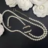 16stijl boetiek diamant hanger Parel kettingontwerper Designer Hoogwaardige ketting Fashion Women's Wedding Anniversary Sieraden Gift No Box
