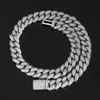 Collier de chaîne cubaine de chain de zircon de 14 mm / 18 mm / 18 mm / Buban