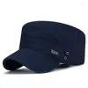 Ball Caps Four Seasons Flat Top Hat Coton Men's Simple Cotton Paped Fashion Baseball Cap de base Casual Commuter Sunshade