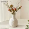 Nordic Keramic Vase Circular Hohlkonuts Blumentopf Home Wohnzimmer Dekoration Zubehör Innenbüro Desktop Dekor Geschenk 240508