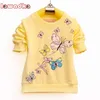 T-shirts Lawadka Baby Girls T-shirt Beautiful Butterfly Long sleeved Band Sports Girls T-shirt Cotton Childrens ClothingL240509