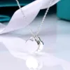 S925 STERLING Silver Double Heart Pendentif Pendre Love Collier Love Collier Luxury Design Collier Femme Gift d'anniversaire G220725 2392