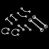 10pcsset Soft Clear Bom Tongue Piercing Ring Transparent ACRYLIC Mample Helix Sex Jewelry 240429
