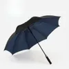 Parapluie en cours concepteur de créateur de vent double automatique pliant automatique femelle mâle 10 os de luxe grande entreprise parapluie des hommes pleuvants